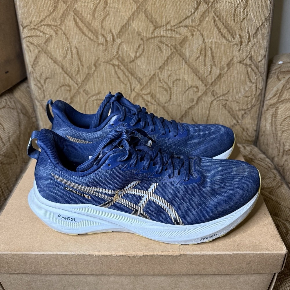 Asics GT-2000 13 Womens Size 11 Blue Gold White Athletic Running Shoes Used - Picture 4 of 10